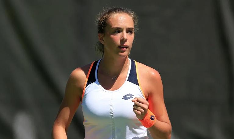 Lucia Bronzetti esulta (foto WTA website)