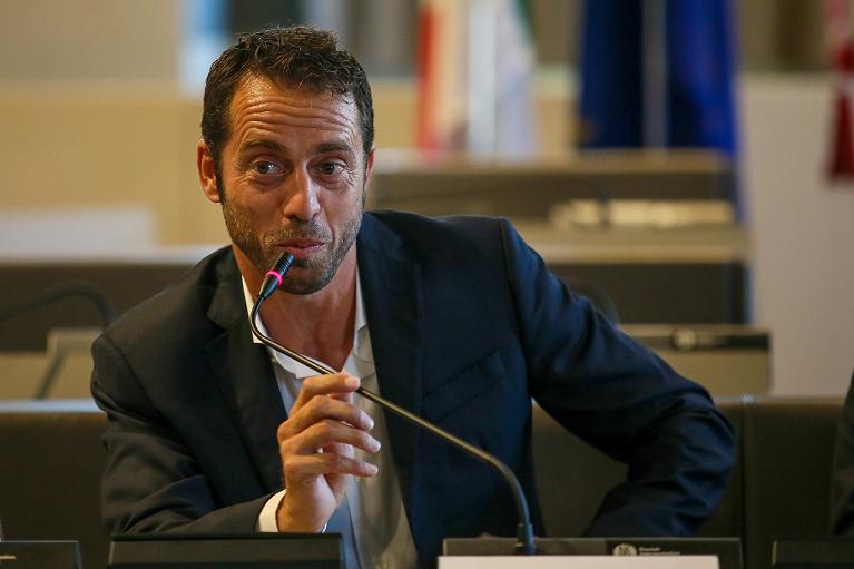 Paolo Lorenzi alla conferenza stampa di presentazione dell'UniCredit Firenze Open (Foto Giampiero Sposito)