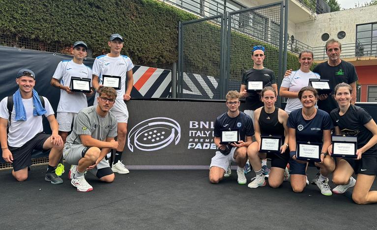 I vincitori del del Master Road to Rome Tpra Padel (foto FITP)