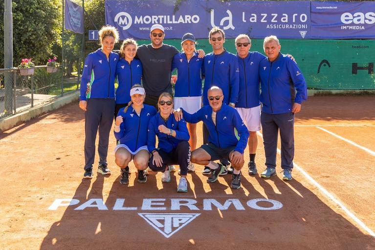 La squadra femminile del Ct Palermo che ha disputato la gara di andata dei play-off del campionato di Serie A1