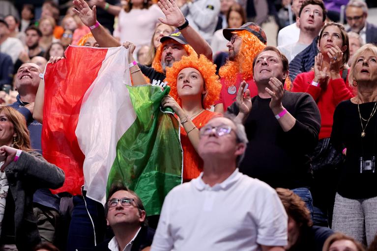 Tifosi italiani alla Inalpi Arena per le Nitto ATP Finals (Foto Sposito/FITP)