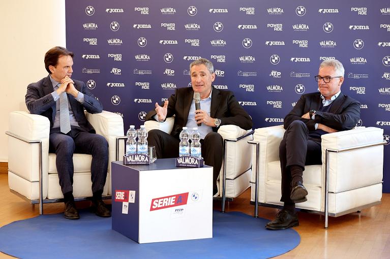 Presentazione Finali Serie A1 2024: Andrea Tronzano, Gianni Milan e Stefano Motta (foto Sposito/FITP)